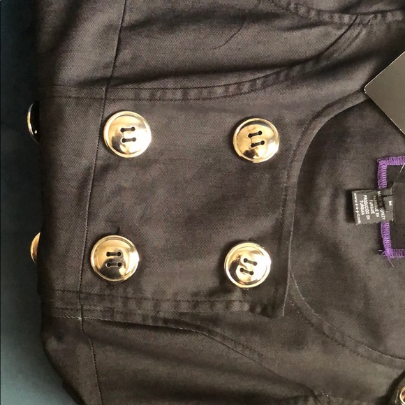 DEPT Button Front Black Dress . - Picture 8 of 8